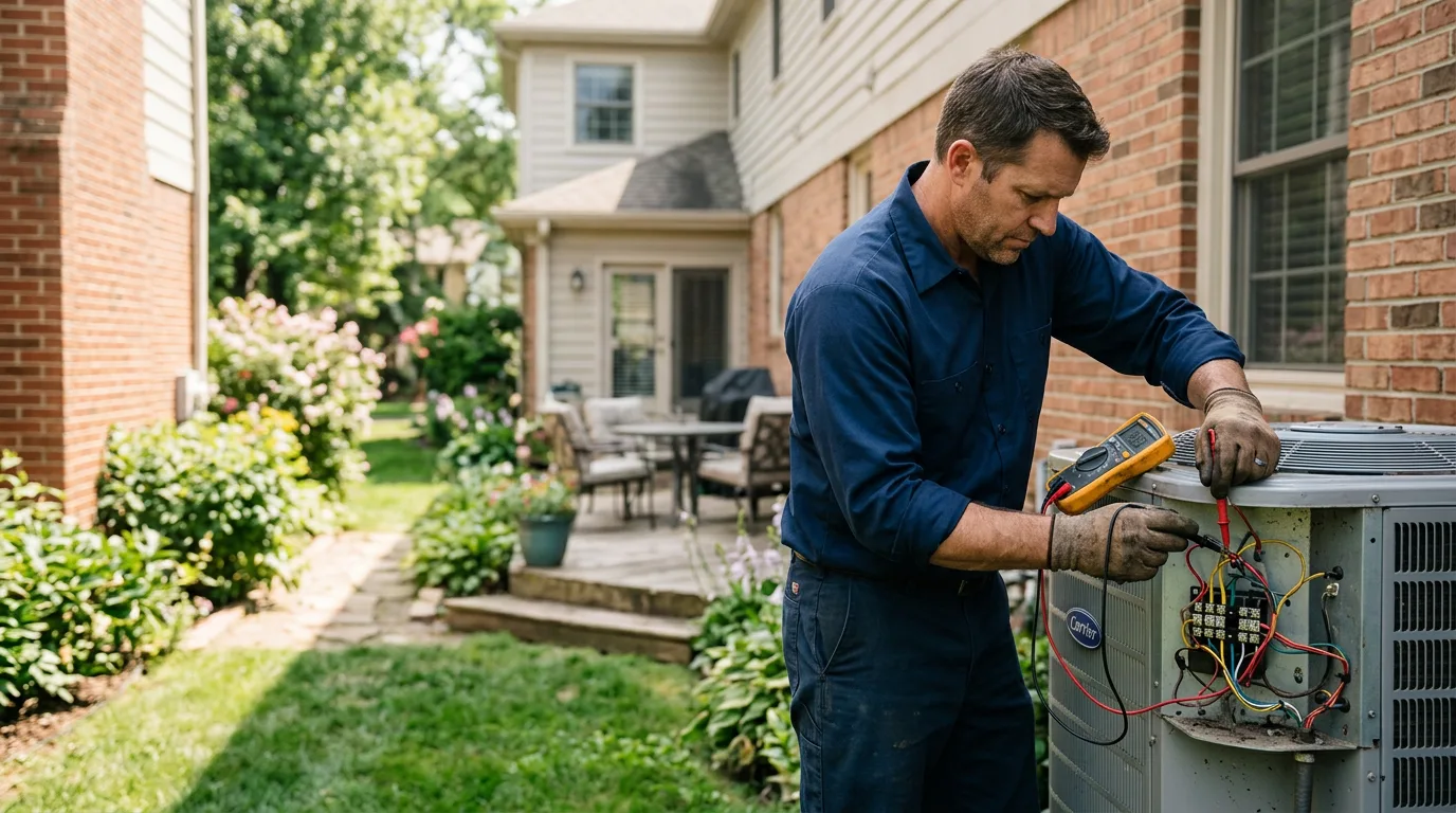 HVAC technician working near College Springs, IA